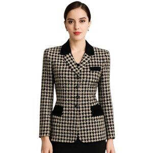 Gruppo Americano Vintage Houndstooth Single Breasted Blazer